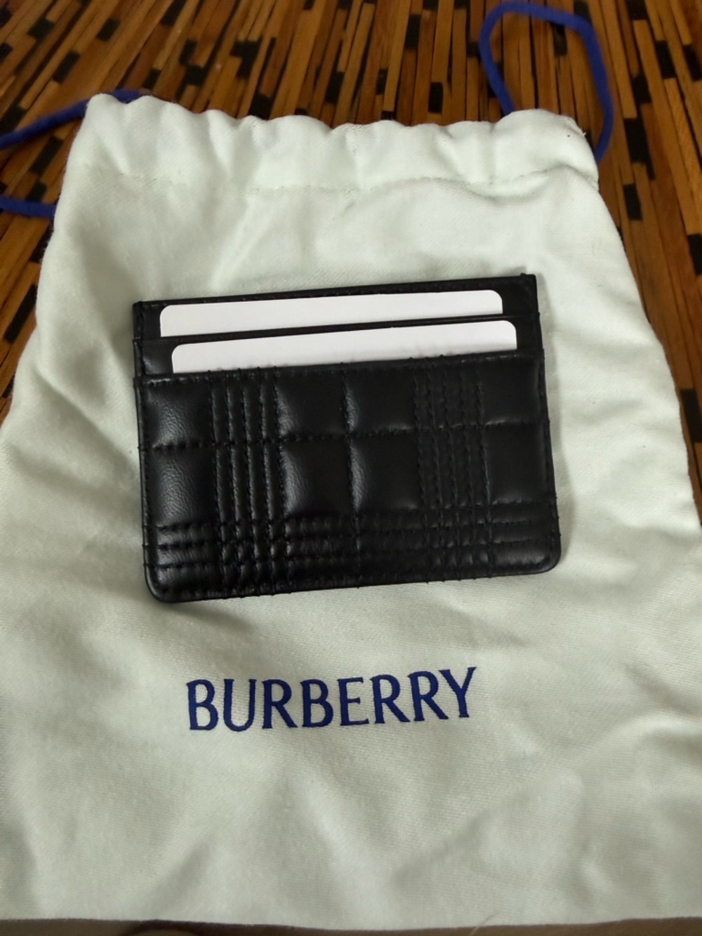 Burberry Lola Black QuiltedCard Case - Picture 2 of 2